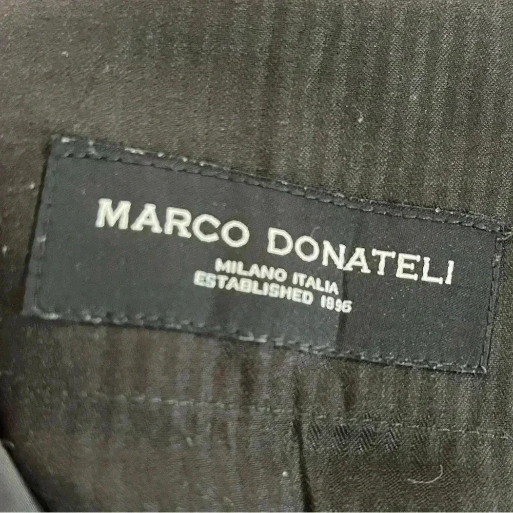 Marco Donateli Men’s Gray Suit Blazer & Trousers Set - 42T Jacket, 36T Pants